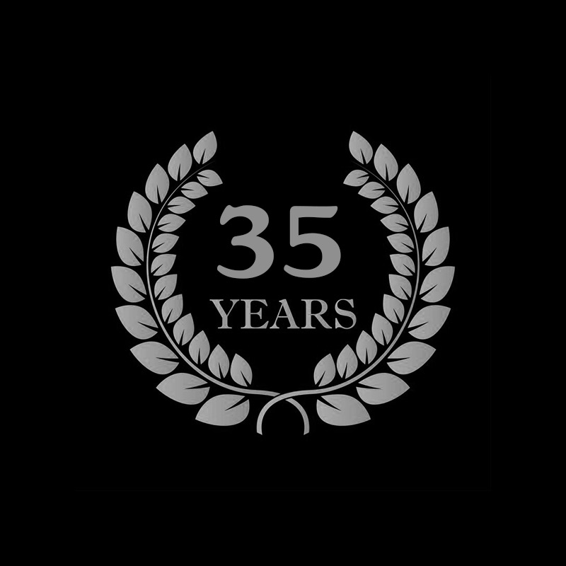 35 years crest logo